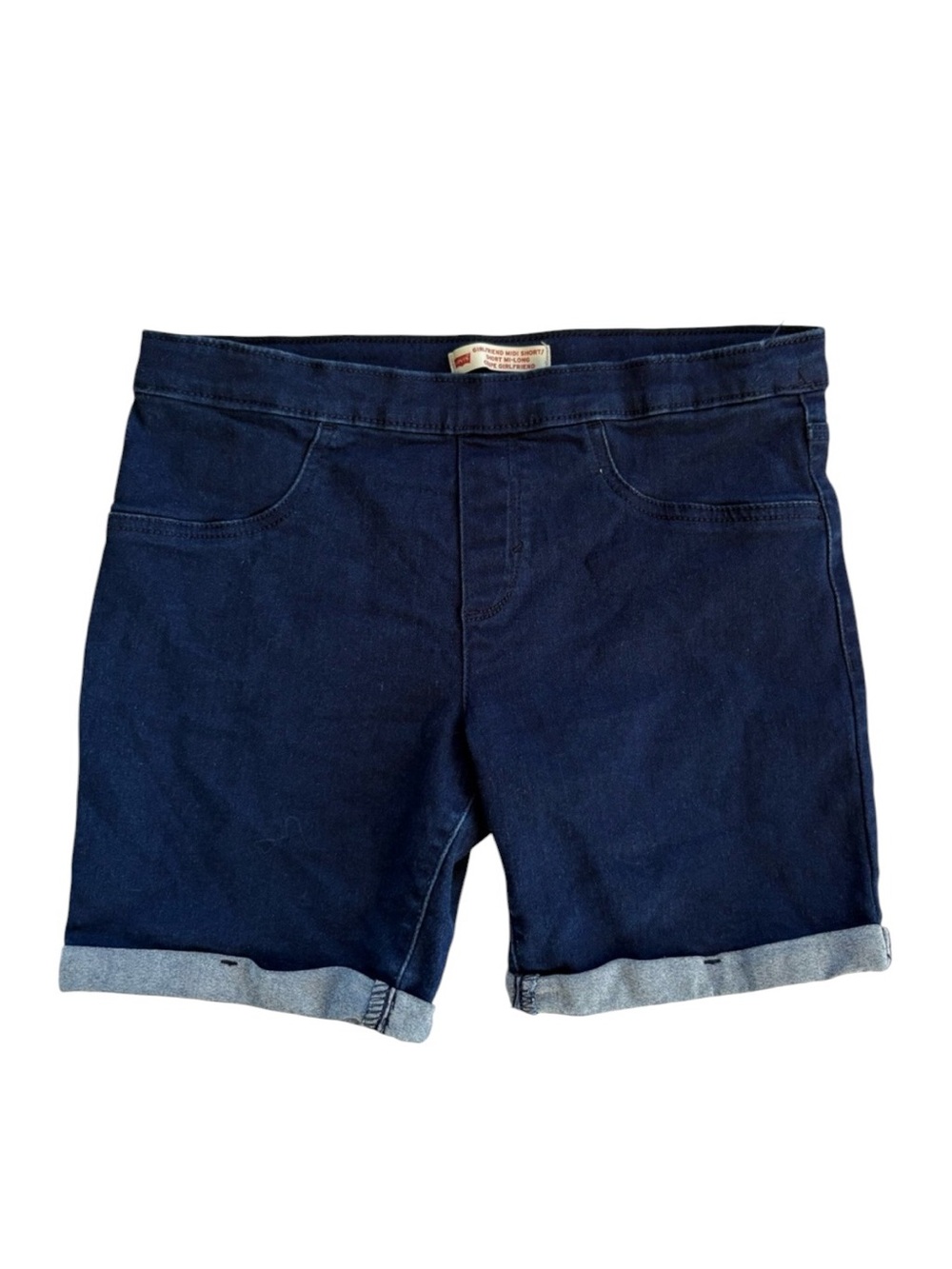Levi's Dark Blue Denim Rolled-Cuff Shorts